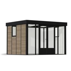 Studio De Jardin En Aluminium Et Bois Composite 10,1m² - Isolation Triple Paroi Copenhagen – Canopia By Palram -Boutique De Jardin bureau de jardin en aluminium et bois composite 101m isolation triple paroi copenhagen canopia by palram 2