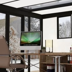 Studio De Jardin En Aluminium Et Bois Composite 10,1m² - Isolation Triple Paroi Copenhagen – Canopia By Palram -Boutique De Jardin bureau de jardin en aluminium et bois composite 101m isolation triple paroi copenhagen canopia by palram 4