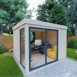 Bureau De Jardin En Bois Massif 8,88m² - Madriers 40mm Gardy Shelter