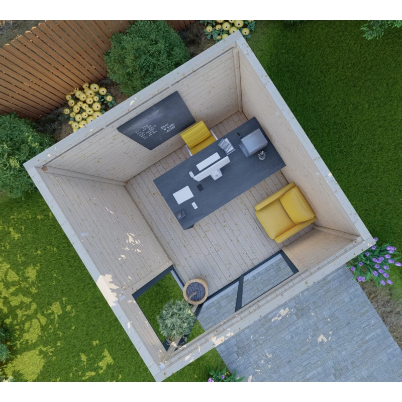 Bureau De Jardin En Bois Massif 8,88m² - Madriers 40mm Gardy Shelter 6 Bureau De Jardin En Bois Massif 8,88m² - Madriers 40mm Gardy Shelter – Image 4