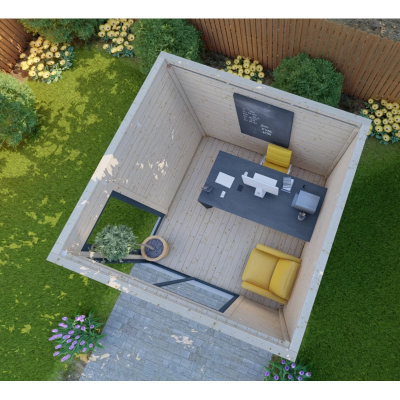 Bureau De Jardin En Bois Massif 8,88m² - Madriers 40mm Gardy Shelter 7 Bureau De Jardin En Bois Massif 8,88m² - Madriers 40mm Gardy Shelter – Image 5