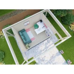 Bureau De Jardin En Bois Massif Avec Terrasse 16,5m² - Madriers 40mm Gardy Shelter -Boutique De Jardin bureau de jardin en bois massif avec terrasse 165m madriers 40mm gardy shelter 4