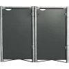 Cache-poubelle 2 Compartiments Müllbox En Aluminium Gris 2x240L – HIDE -Boutique De Jardin cache poubelle 2 compartiments mullbox en aluminium gris 2x240l hide