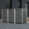 Cache-poubelle 3 Compartiments Müllbox En Aluminium Gris 3x240L – HIDE 1 Cache-poubelle 3 Compartiments Müllbox En Aluminium Gris 3x240L – HIDE -Boutique De Jardin cache poubelle 3 compartiments mullbox en aluminium gris 3x240l hide
