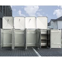 Cache-poubelle 4 Compartiments Müllbox En Aluminium Gris 4x240L – HIDE 8 Cache-poubelle 4 Compartiments Müllbox En Aluminium Gris 4x240L – HIDE -Boutique De Jardin cache poubelle 4 compartiments mullbox en aluminium gris 4x240l hide 2