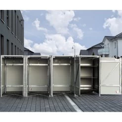 Cache-poubelle 4 Compartiments Müllbox En Aluminium Noir 4x240L – HIDE 8 Cache-poubelle 4 Compartiments Müllbox En Aluminium Noir 4x240L – HIDE -Boutique De Jardin cache poubelle 4 compartiments mullbox en aluminium noir 4x240l hide 2