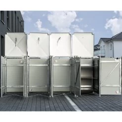 Cache-poubelle 4 Compartiments Müllbox En Aluminium Noir 4x240L – HIDE 9 Cache-poubelle 4 Compartiments Müllbox En Aluminium Noir 4x240L – HIDE -Boutique De Jardin cache poubelle 4 compartiments mullbox en aluminium noir 4x240l hide 3