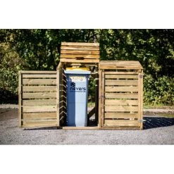 Cache Poubelle Double En Bois Massif Certifié Traité Autoclave -Boutique De Jardin cache poubelle double en bois massif certifie traite autoclave 4