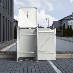 Cache-poubelle Müllbox En Aluminium Gris 240L – HIDE -Boutique De Jardin cache poubelle mullbox en aluminium gris 240l hide 3