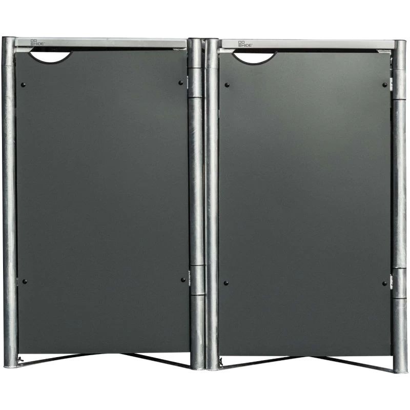 Cache-poubelle 2 Compartiments Müllbox En Aluminium Gris 2x140L – HIDE 4 Cache-poubelle 2 Compartiments Müllbox En Aluminium Gris 2x140L – HIDE – Image 2
