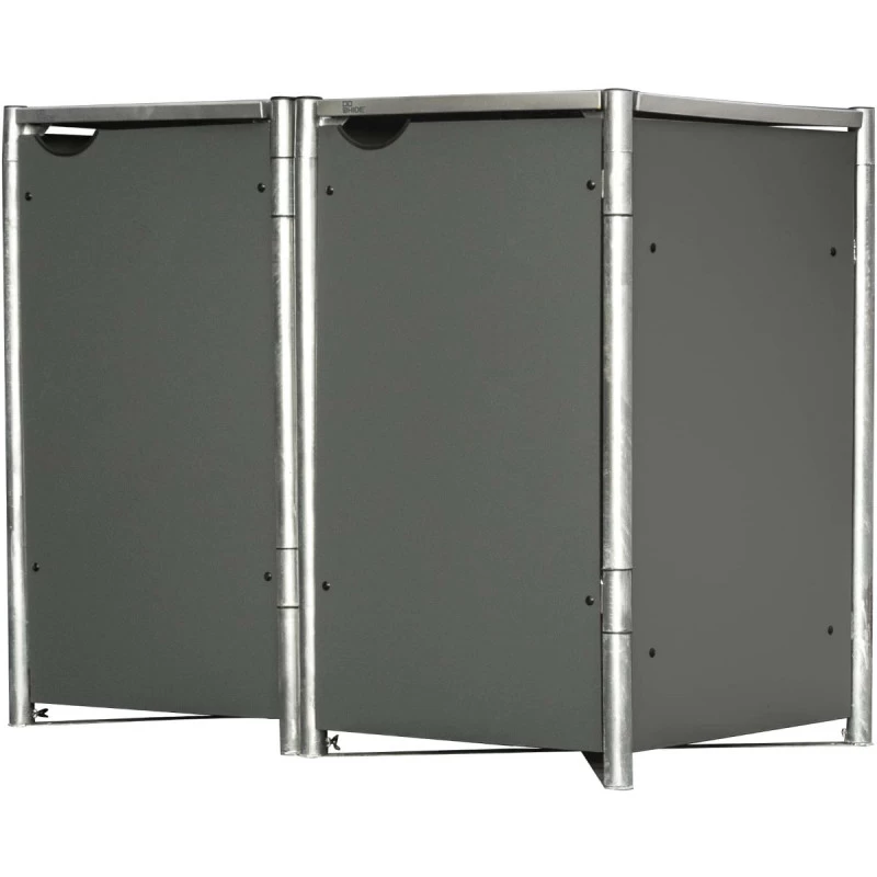 Cache-poubelle 2 Compartiments Müllbox En Aluminium Gris 2x140L – HIDE 5 Cache-poubelle 2 Compartiments Müllbox En Aluminium Gris 2x140L – HIDE – Image 3