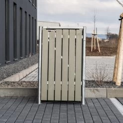 Cache-poubelle Müllbox En Bois Traité Gris 240L – HIDE -Boutique De Jardin cache poubelle mullbox en bois traite gris 240l hide 3