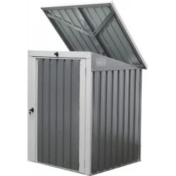 Cache-poubelle Simple En Acier Pour Conteneurs 240L – Westmann -Boutique De Jardin cache poubelle simple en acier pour conteneurs 240l westmann 3