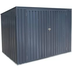 Cache-poubelle Triple 235x100x131cm En Acier Pour Conteneurs 240L â Westmann