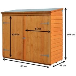 Coffre Abri Multifonctions En Bois Massif Traité Teinté Miel 2000L Rowlinson -Boutique De Jardin coffre abri multifonctions en bois massif traite teinte miel 2000l rowlinson 2