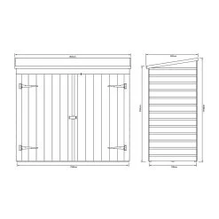 Coffre Abri Multifonctions En Bois Massif Traité Teinté Miel 2000L Rowlinson -Boutique De Jardin coffre abri multifonctions en bois massif traite teinte miel 2000l rowlinson 4
