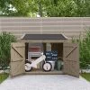 Coffre De Jardin En Bois Traité 20mm 1200L GENIO Noir - Gardy Shelter