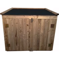 Coffre De Jardin En Bois Traité 20mm 1200L GENIO Noir - Gardy Shelter -Boutique De Jardin coffre de jardin en bois traite 20mm 1200l genio noir gardy shelter 2