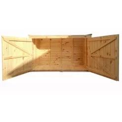 Coffre De Jardin En Bois Traité 28mm 2000L LARGO Blanc - Gardy Shelter -Boutique De Jardin coffre de jardin en bois traite 28mm 2000l largo blanc gardy shelter 2