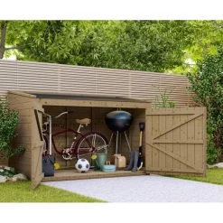 Coffre De Jardin En Bois Traité 28mm 2000L LARGO Noir - Gardy Shelter -Boutique De Jardin coffre de jardin en bois traite 28mm 2000l largo noir gardy shelter 4
