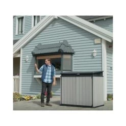 Coffre De Jardin En Résine Brossée Brossium 1150L - Keter -Boutique De Jardin coffre de jardin en resine brossee brossium 1150l keter 3