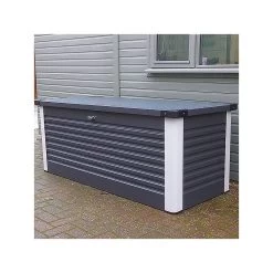 Coffre De Rangement En Métal Anthracite 1000L Patio Box 1,46m² TRIMETALS