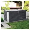 Coffre De Rangement En Métal Anthracite 750L Patio Box 1,06m² TRIMETALS -Boutique De Jardin coffre de rangement en metal antracite 750l patio box 106m trimetals