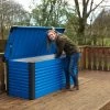 Coffre De Rangement En Métal Bleu 1000L Patio Box 1,46m² TRIMETALS