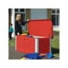 Coffre De Rangement En Métal Rouge 1000L Patio Box 1,46m² TRIMETALS -Boutique De Jardin coffre de rangement en metal rouge 1000l patio box 146m trimetals