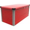 Coffre De Rangement En Métal Rouge 750L Patio Box 1,06m² TRIMETALS -Boutique De Jardin coffre de rangement en metal rouge 750l patio box 106m trimetals