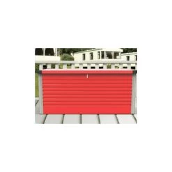 Coffre De Rangement En Métal Rouge 750L Patio Box 1,06m² TRIMETALS -Boutique De Jardin coffre de rangement en metal rouge 750l patio box 106m trimetals 4