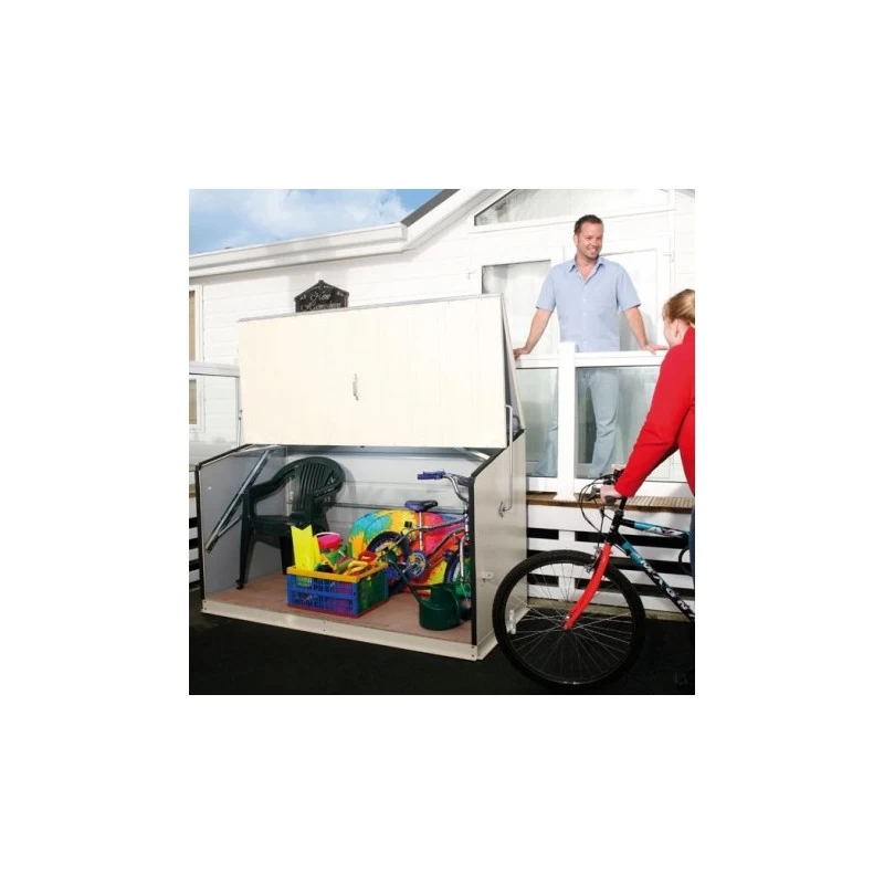 Coffre De Rangement En Métal Storegard 1500L Crème 1,74m² TRIMETALS 4 Coffre De Rangement En Métal Storegard 1500L Crème 1,74m² TRIMETALS – Image 2