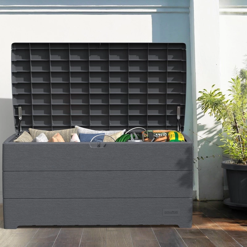 Coffre De Rangement En Résine Anthracite 416L Durabox – DURAMAX 3 Coffre De Rangement En Résine Anthracite 416L Durabox – DURAMAX