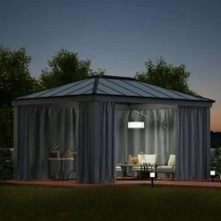 Ensemble De Rideaux 4 Pièces Pour Pergolas Dallas 4900 De 18m² - Palram - Canopia