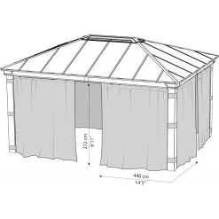 Ensemble De Rideaux 4 Pièces Pour Pergolas Dallas 4900 De 18m² - Palram - Canopia -Boutique De Jardin ensemble de rideaux 4 pieces pour pergolas dallas 4900 de 18m palram 5