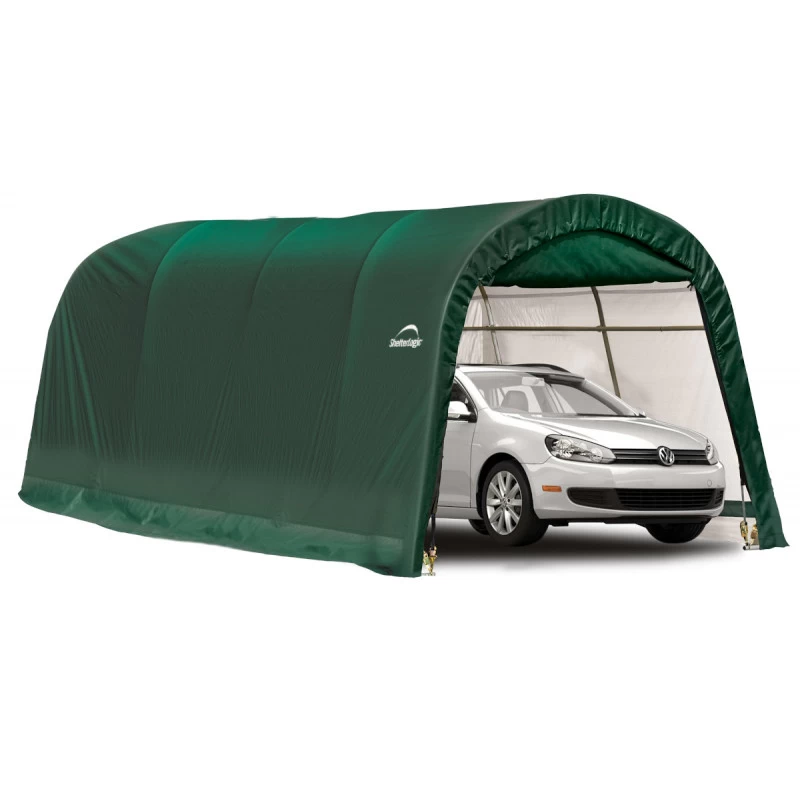 Garage Démontable 18,3m² à Toit Arrondi En Acier Et Polyéthylène Vert – Shelter Logic 4 Garage Démontable 18,3m² à Toit Arrondi En Acier Et Polyéthylène Vert – Shelter Logic – Image 2