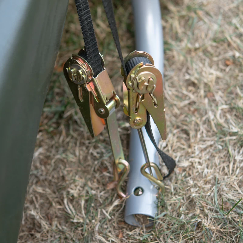 Garage Démontable 18,3m² à Toit Arrondi En Acier Et Polyéthylène Vert – Shelter Logic 6 Garage Démontable 18,3m² à Toit Arrondi En Acier Et Polyéthylène Vert – Shelter Logic – Image 4