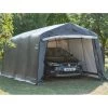 Garage Démontable 18,3m² En Acier Et Polyéthylène Gris – Shelter Logic -Boutique De Jardin garage demontable 183m en acier et polyethylene gris shelter logic