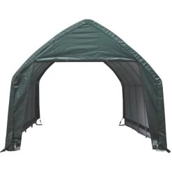 Garage Haut Démontable 23,8m² En Acier Et Polyéthylène Vert – Shelter Logic -Boutique De Jardin garage haut demontable 238m en acier et polyethylene vert shelter logic 2