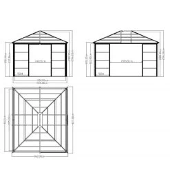 Jardin D’hiver Castel 362x427cm En Aluminium Et Polycarbonate Avec Stores – SOJAG 10 Jardin D’hiver Castel 362x427cm En Aluminium Et Polycarbonate Avec Stores – SOJAG -Boutique De Jardin jardin dhiver castel 362x427cm en aluminium et polycarbonate avec stores sojag 2