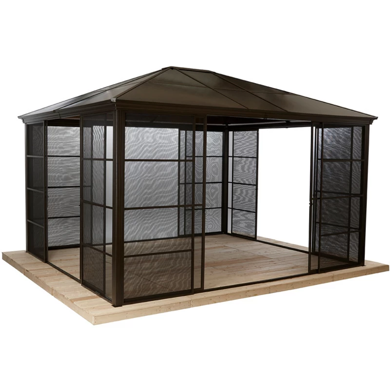 Jardin D’hiver Castel 362x427cm En Aluminium Et Polycarbonate Avec Stores – SOJAG 7 Jardin D’hiver Castel 362x427cm En Aluminium Et Polycarbonate Avec Stores – SOJAG – Image 5