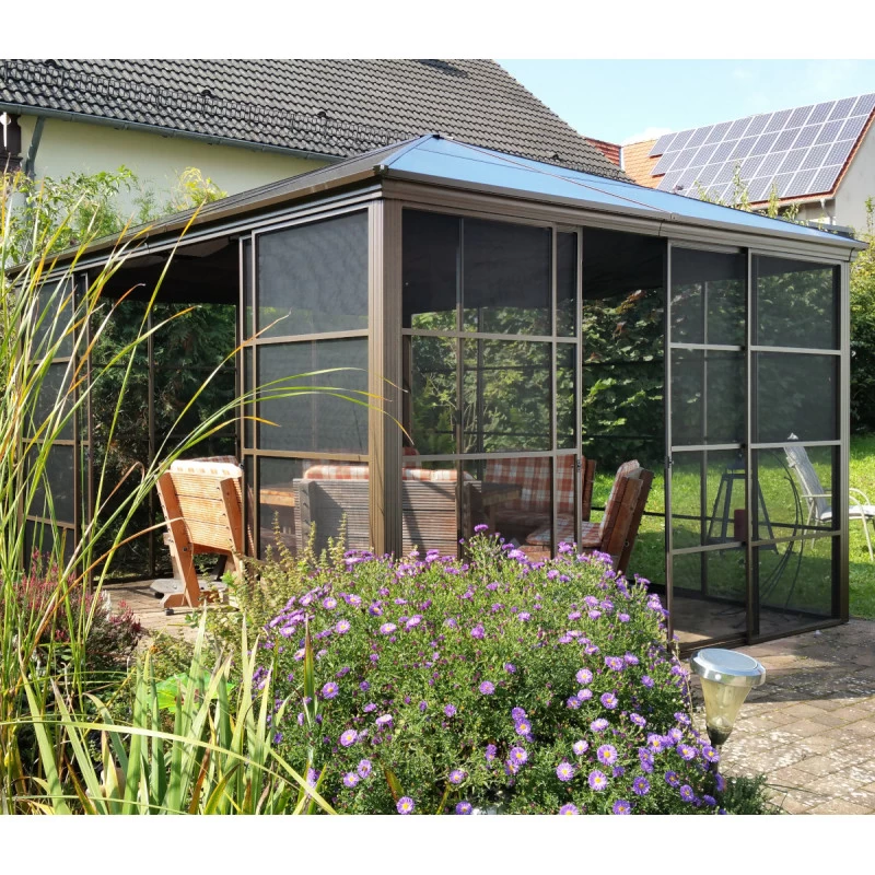 Jardin D’hiver Castel 362x427cm En Aluminium Et Polycarbonate Avec Stores – SOJAG 3 Jardin D’hiver Castel 362x427cm En Aluminium Et Polycarbonate Avec Stores – SOJAG