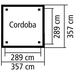 Kiosque Carré Cordoba Avec Plancher Et Balustrade – 3,57x3,57m - Karibu -Boutique De Jardin kiosque carre cordoba avec plancher et balustrade 357x357m karibu 2