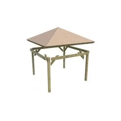 Kiosque Carré Cordoba Avec Plancher Et Balustrade – 3,57x3,57m - Karibu -Boutique De Jardin kiosque carre cordoba avec plancher et balustrade 357x357m karibu 4