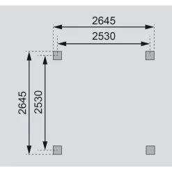 Kiosque Carré En Bois Autoclave Bergen 1 – 3,38x3,38m – Avec Shingles – Karibu -Boutique De Jardin kiosque carre en bois autoclave bergen 1 338x338m avec shingles karibu 3
