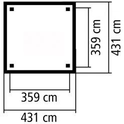 Kiosque Carré Holm 1 En Bois FSC – 4,31x4,31m - Karibu -Boutique De Jardin kiosque carre holm 1 en bois fsc 431x431m karibu 4