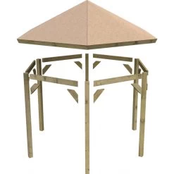 Kiosque De Jardin Carré Sevilla – 3,40x3,40m – Avec Shingles – Karibu -Boutique De Jardin kiosque de jardin carre sevilla 340x340m avec shingles karibu 5