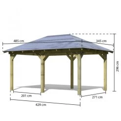 Boutique De Jardin -Boutique De Jardin kiosque rectangulaire en bois autoclave 124m perida karibu 1