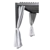 Kit De 4 Rideaux En Polyester Gris Perle Pour Pergola Denver - Couleurs Du Monde -Boutique De Jardin kit de 4 rideaux en polyester gris perle pour pergola denver couleurs du monde