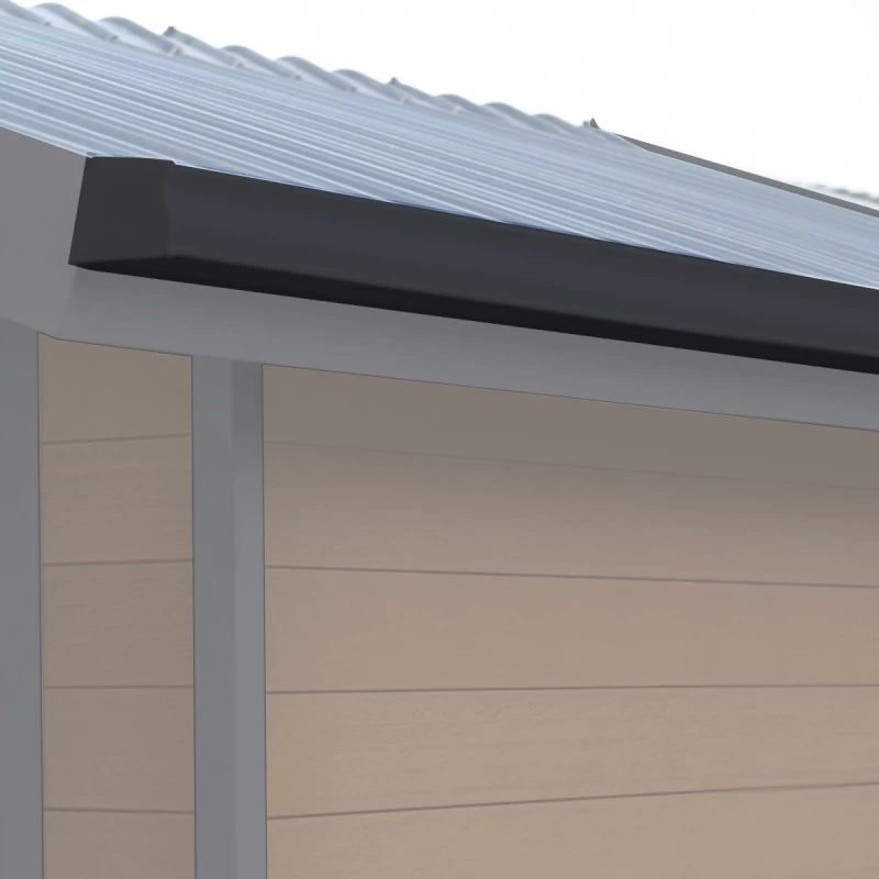 Kit Gouttières Anthracite - Pack Prêt à La Pose Pour Abri PREMIUM Woodlife Garden Double Pentes Longueur 2m 5 Kit Gouttières Anthracite - Pack Prêt à La Pose Pour Abri PREMIUM Woodlife Garden Double Pentes Longueur 2m – Image 3